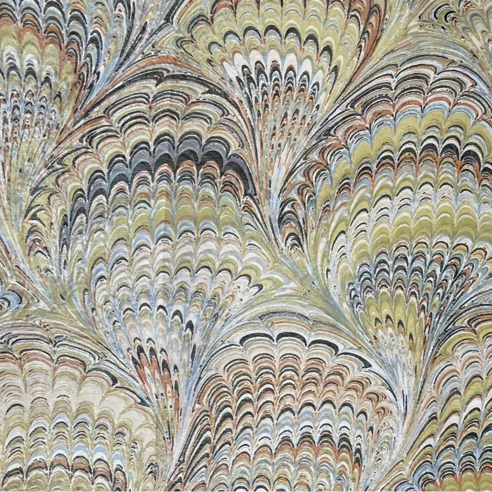 One Hundred Stars Long Kimono Marbled Green - Picture 8 of 8